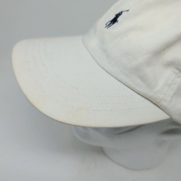 Vintage Polo Ralph Lauren White Baseball Cap Adjustable - Picture 10 of 12